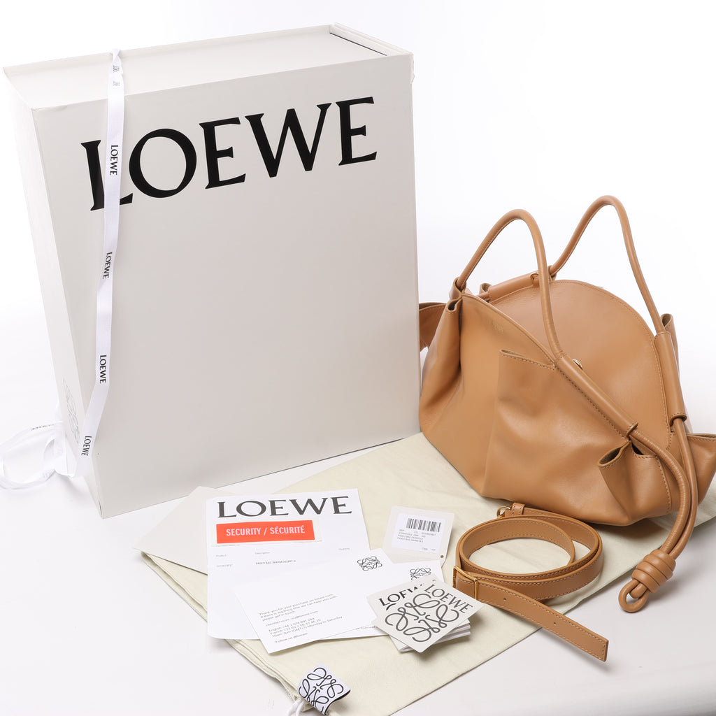 LOEWE Paseo Leather 2Way Handbag in Beige