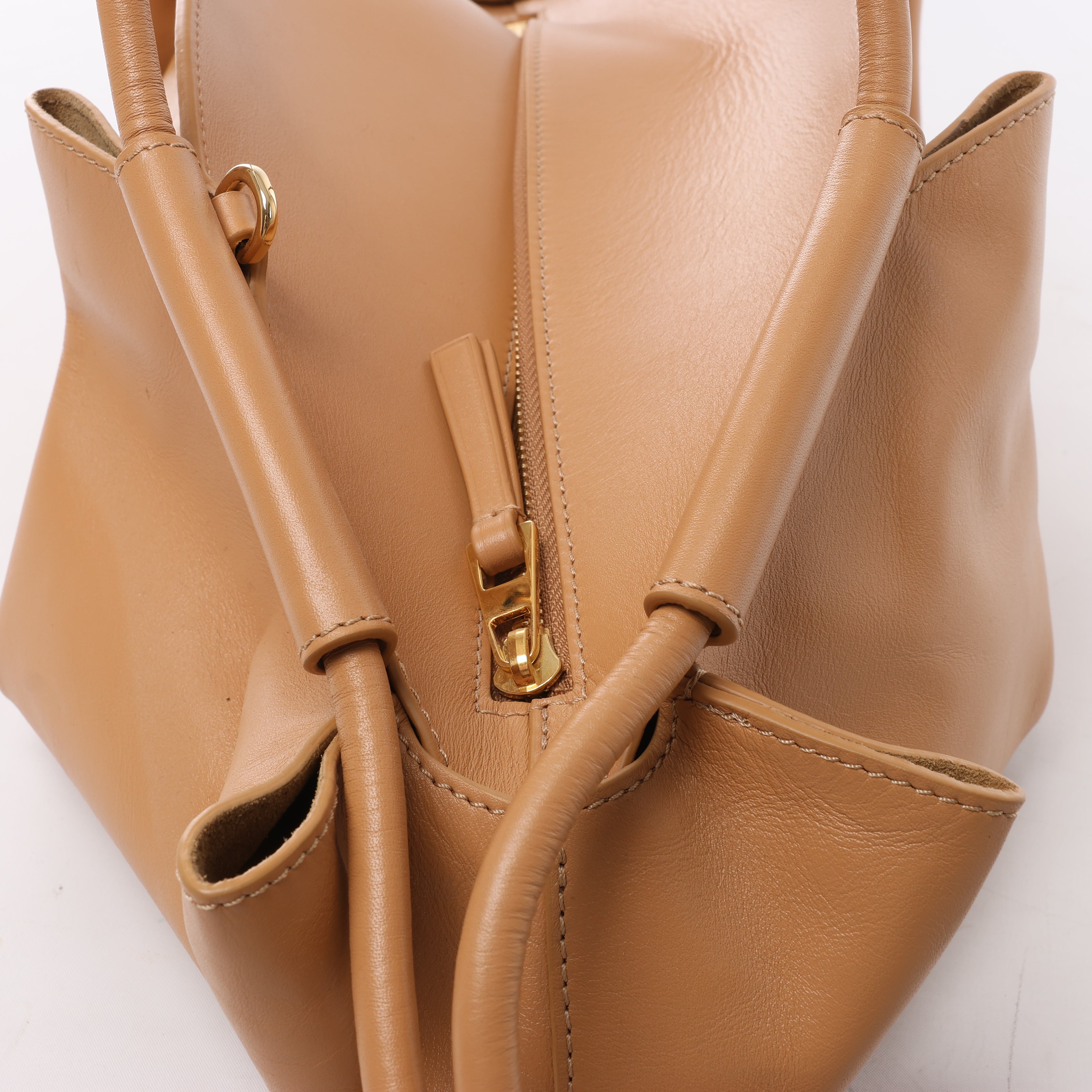LOEWE Paseo Leather 2Way Handbag in Beige