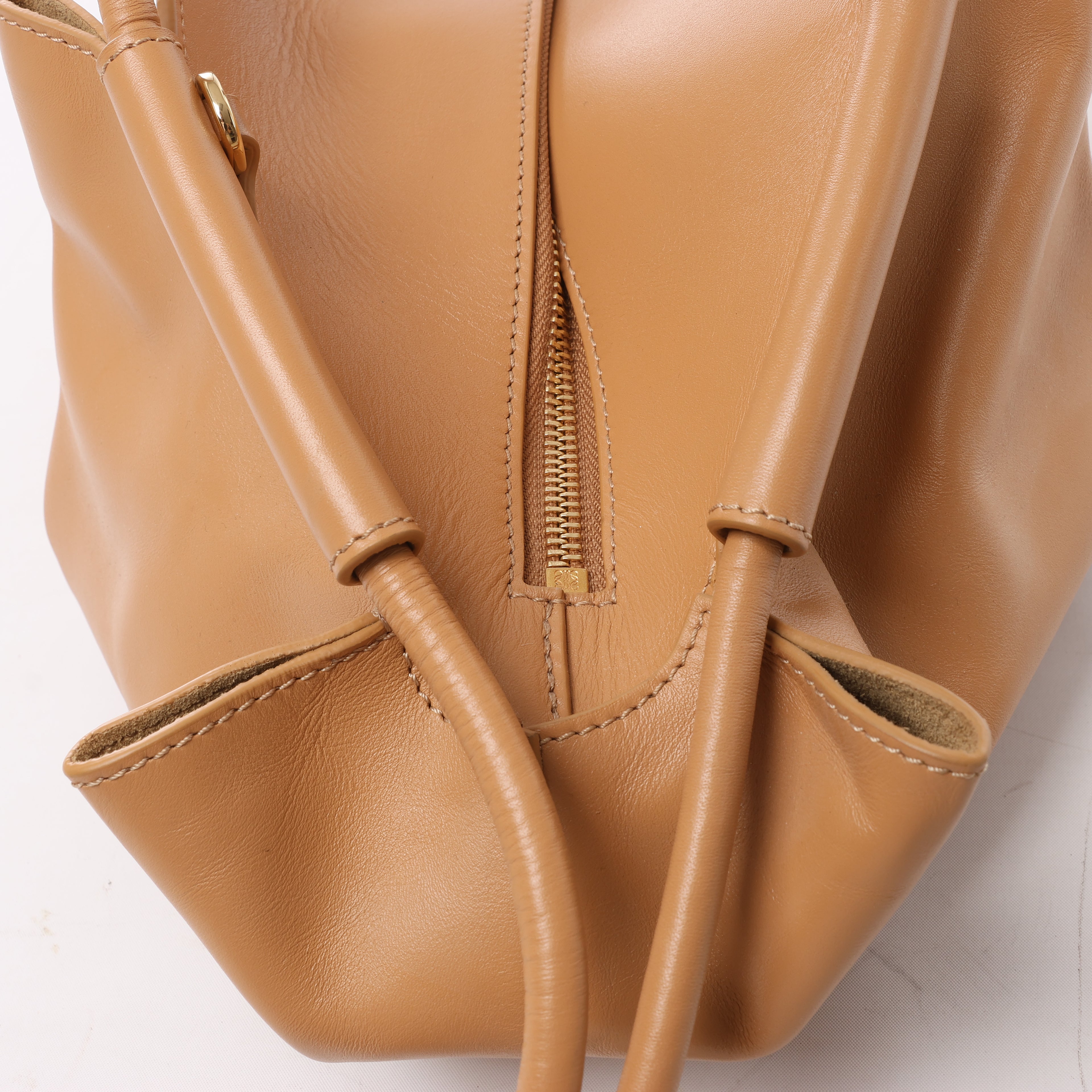 LOEWE Paseo Leather 2Way Handbag in Beige