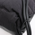 LOEWE Puffy Yago Leather x Nylon Backpack in Black x Brown