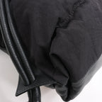 LOEWE Puffy Yago Leather x Nylon Backpack in Black x Brown