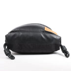 LOEWE Puffy Yago Leather x Nylon Backpack in Black x Brown