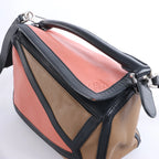 Loewe Puzzle Bag Small Leather 2 Way Handbag in Black x pink