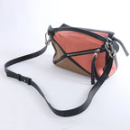 Loewe Puzzle Bag Small Leather 2 Way Handbag in Black x pink