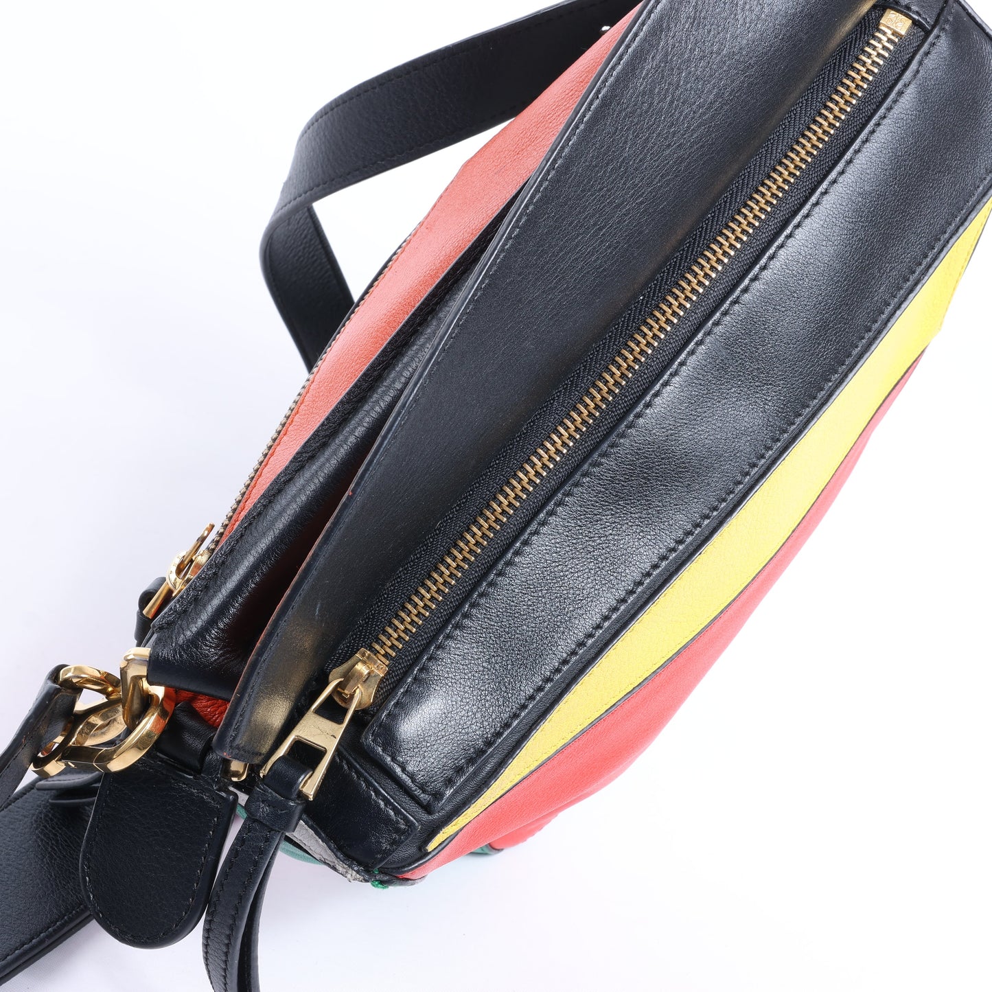 Petit sac à main 2 voies en cuir Puzzle LOEWE multicolore