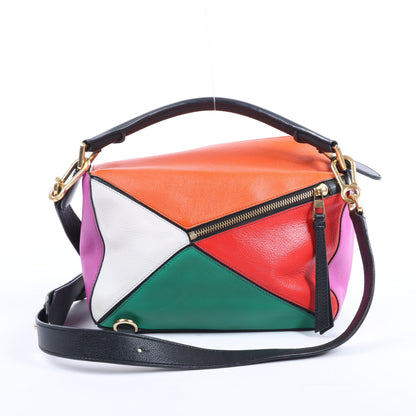 Petit sac à main 2 voies en cuir Puzzle LOEWE multicolore