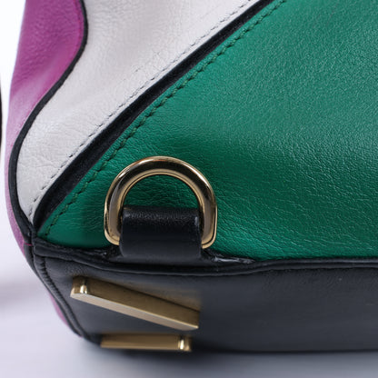 LOEWE – Puzzle – Kleine 2-Wege-Handtasche aus mehrfarbigem Leder