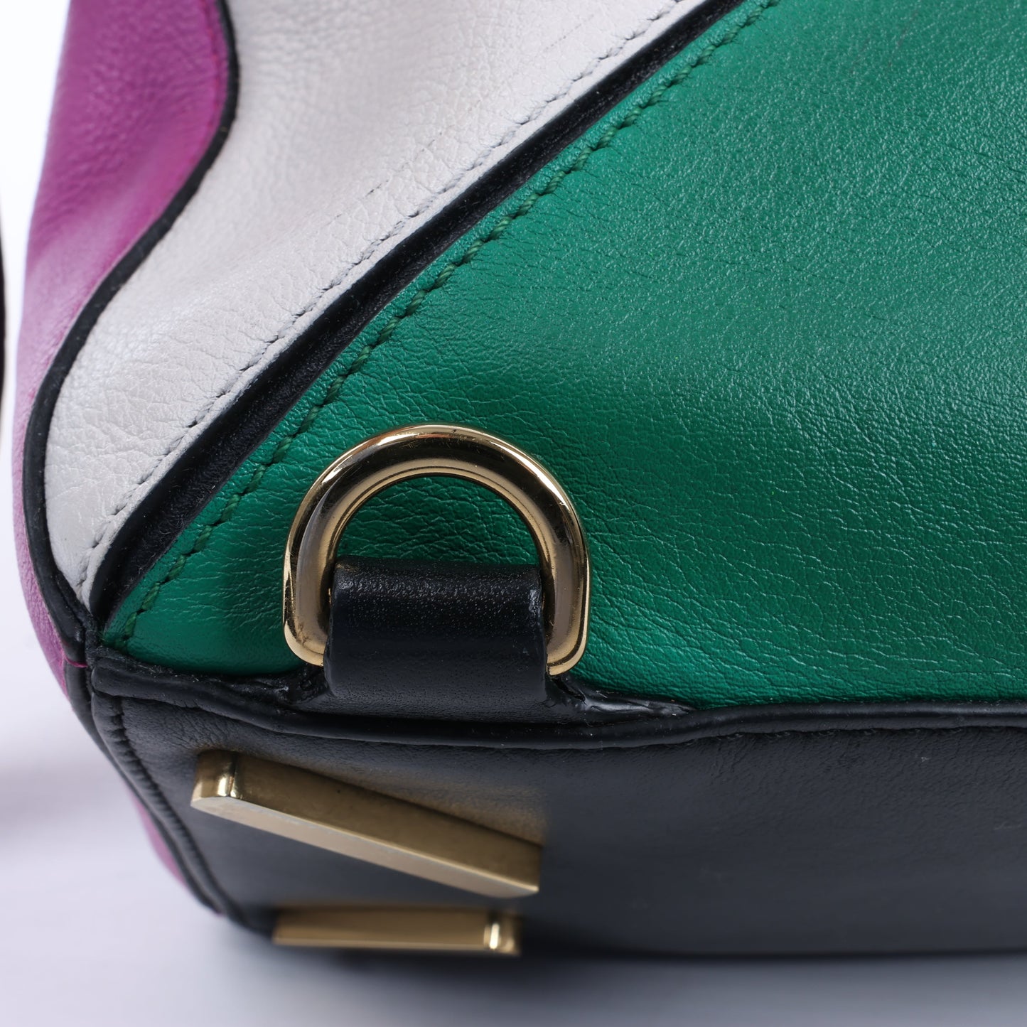 Petit sac à main 2 voies en cuir Puzzle LOEWE multicolore