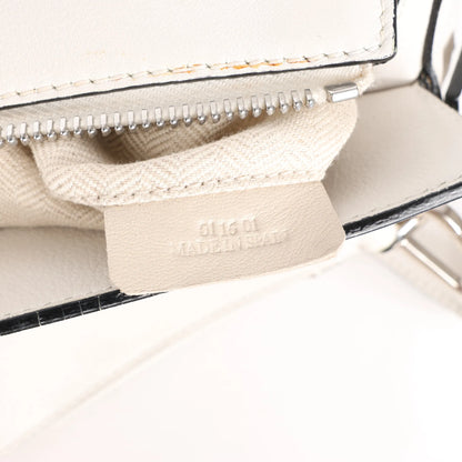 LOEWE Puzzle Medium Leather 2Way Handbag in White