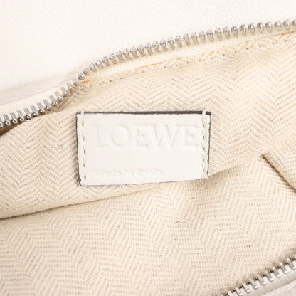 LOEWE Puzzle Medium Leather 2Way Handbag in White