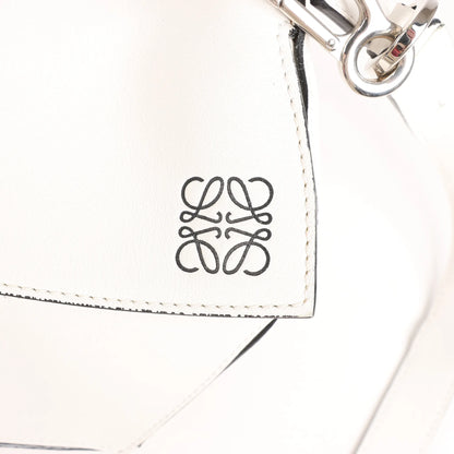 LOEWE Puzzle Medium Leather 2Way Handbag in White