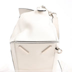 LOEWE Puzzle Medium Leather 2Way Handbag in White