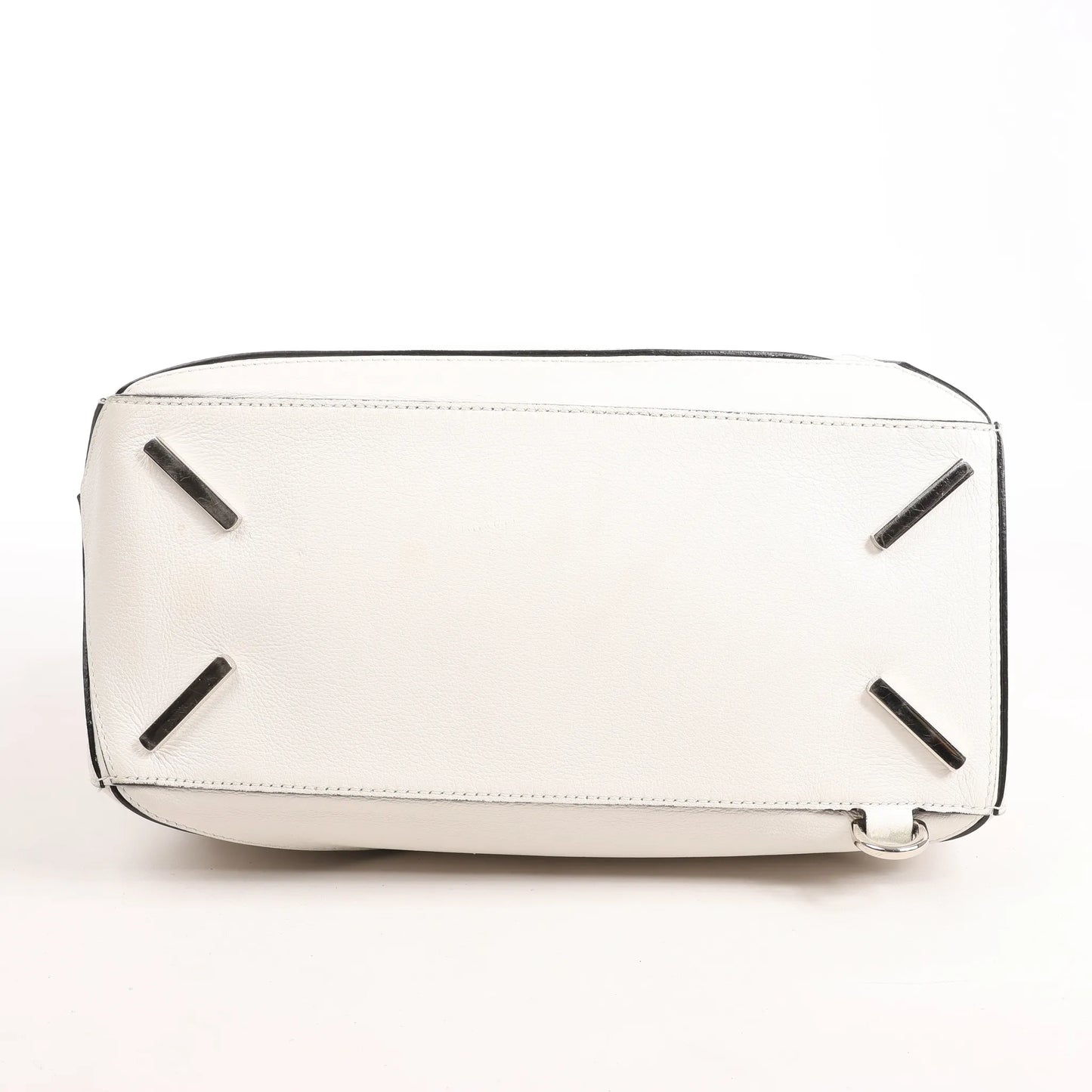 LOEWE Puzzle Medium Leather 2Way Handbag in White