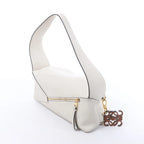 LOEWE Puzzle Hobo Leather Shoulder Bag in White