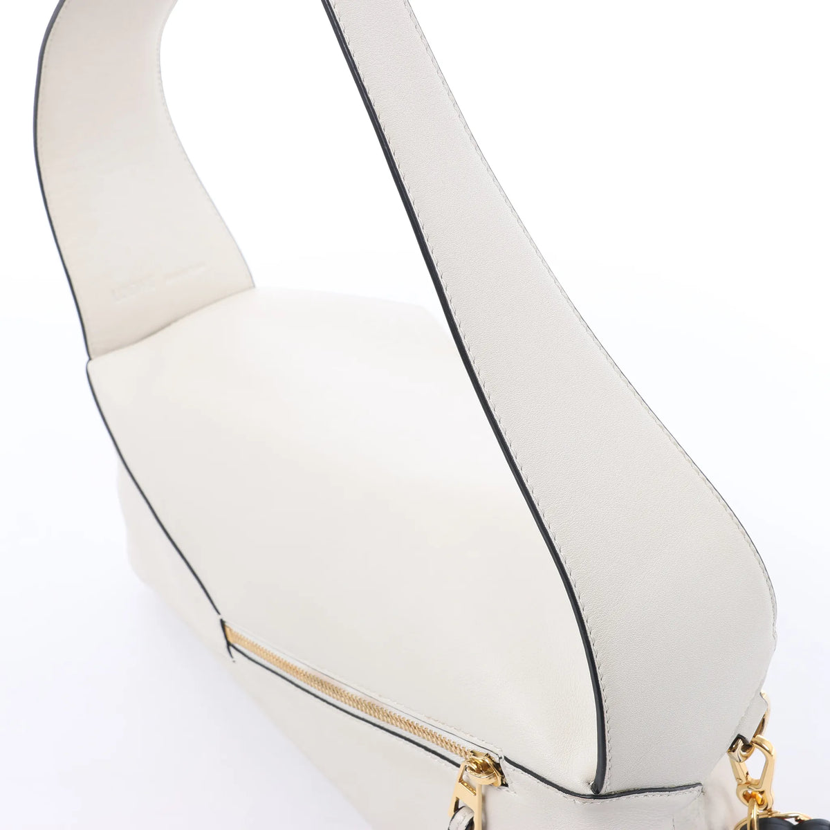 LOEWE Puzzle Hobo Leather Shoulder Bag in White
