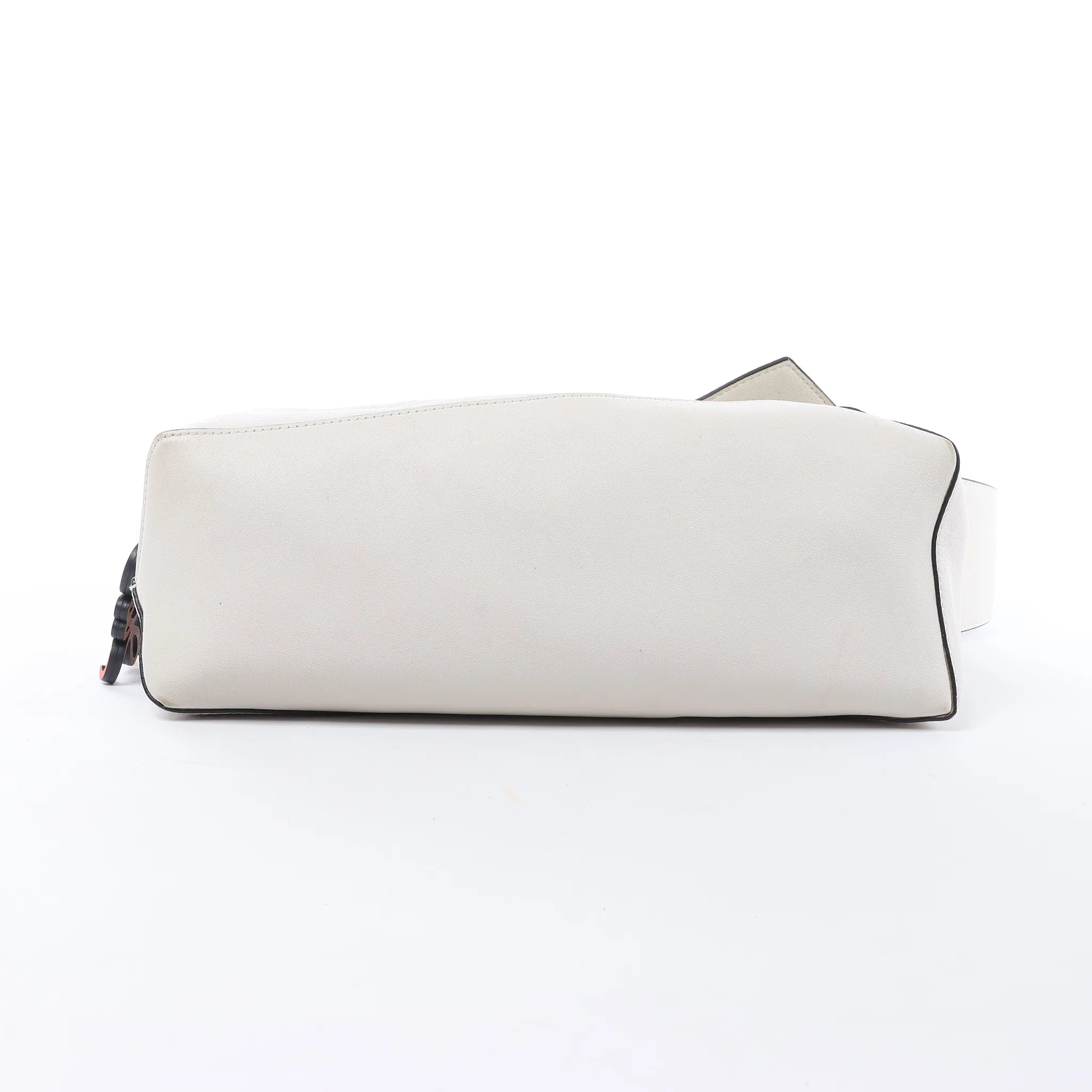 LOEWE Puzzle Hobo Leather Shoulder Bag in White