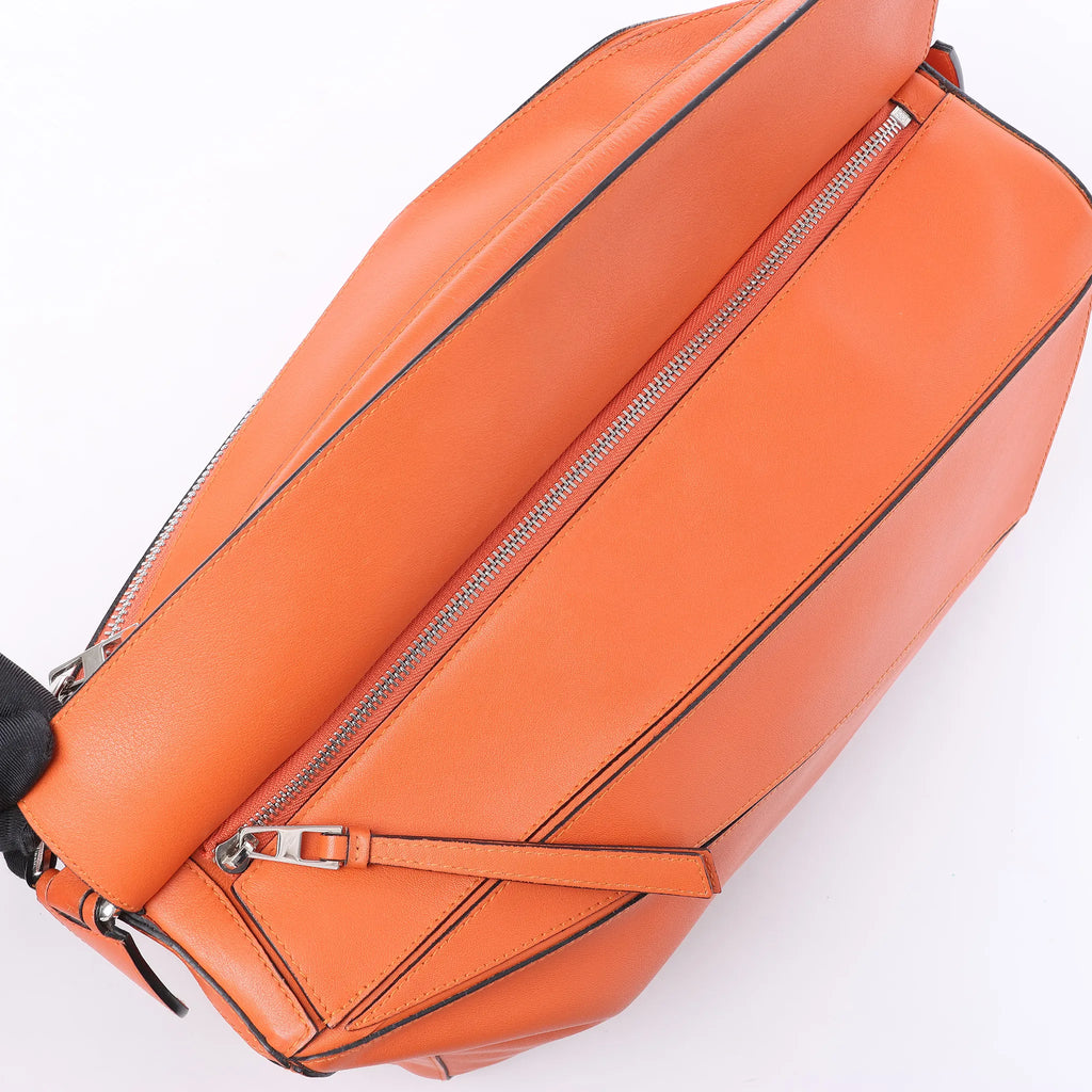 LOEWE Puzzle Large Leather 2Way Handbag in Orange