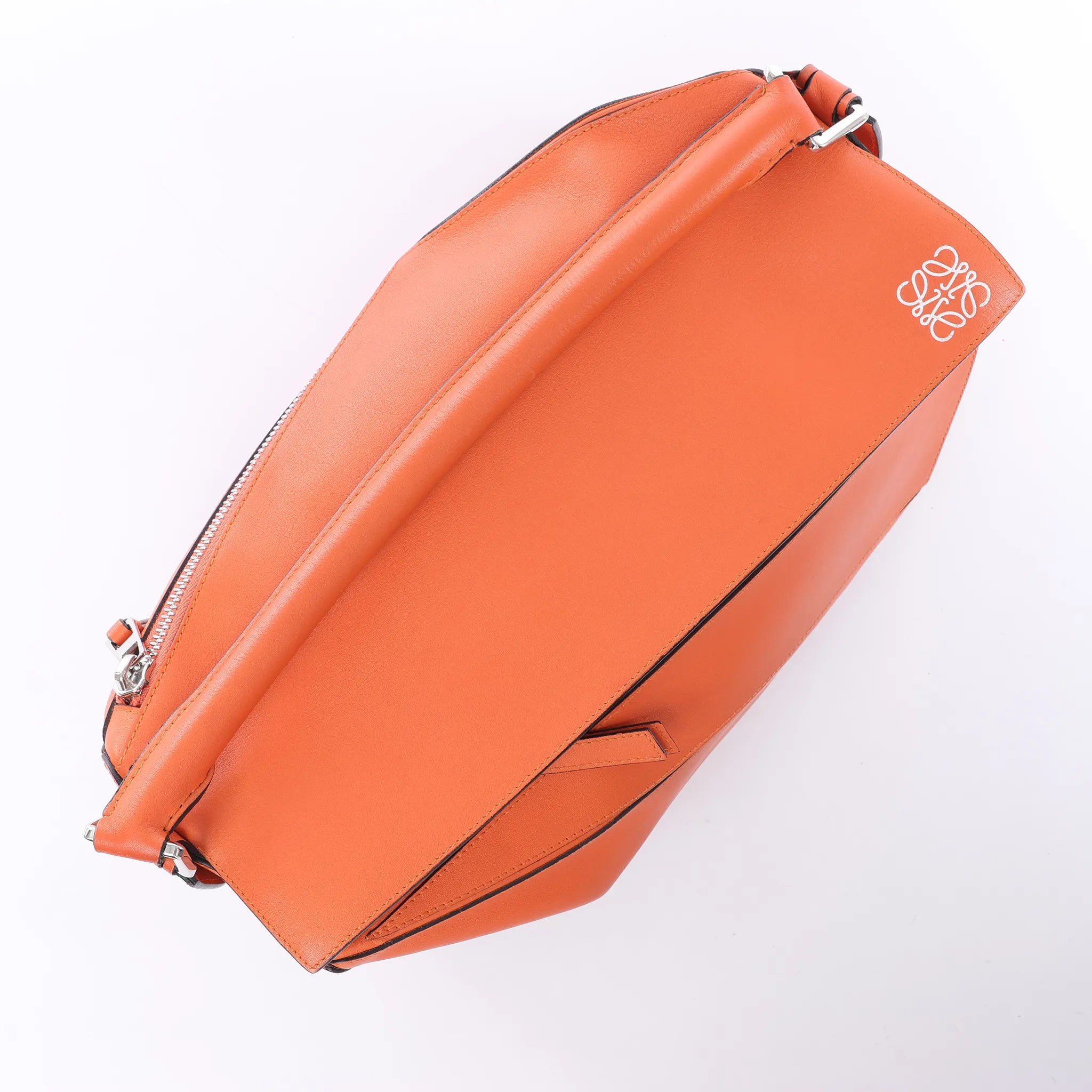 LOEWE Puzzle Large Leather 2Way Handbag in Orange