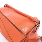 LOEWE Puzzle Large Leather 2Way Handbag in Orange
