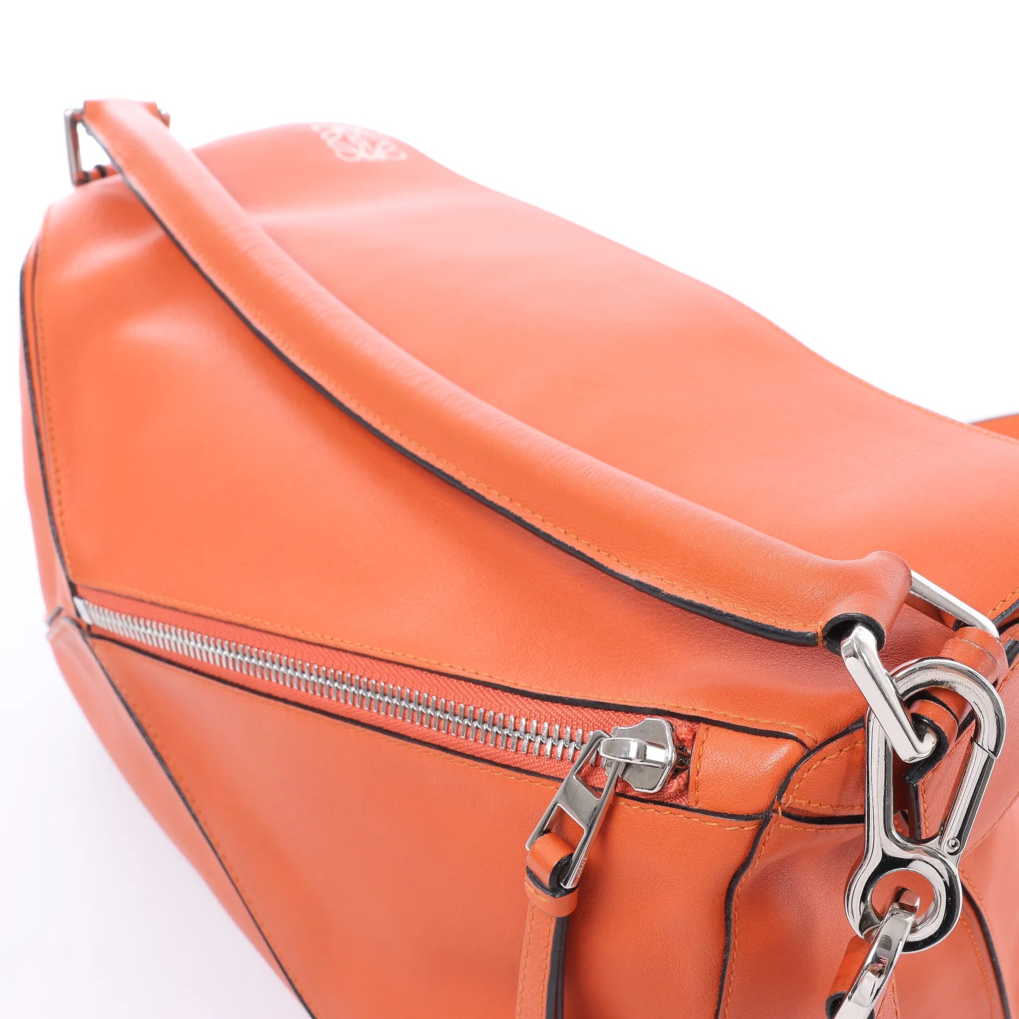 LOEWE Puzzle Large Leather 2Way Handbag in Orange