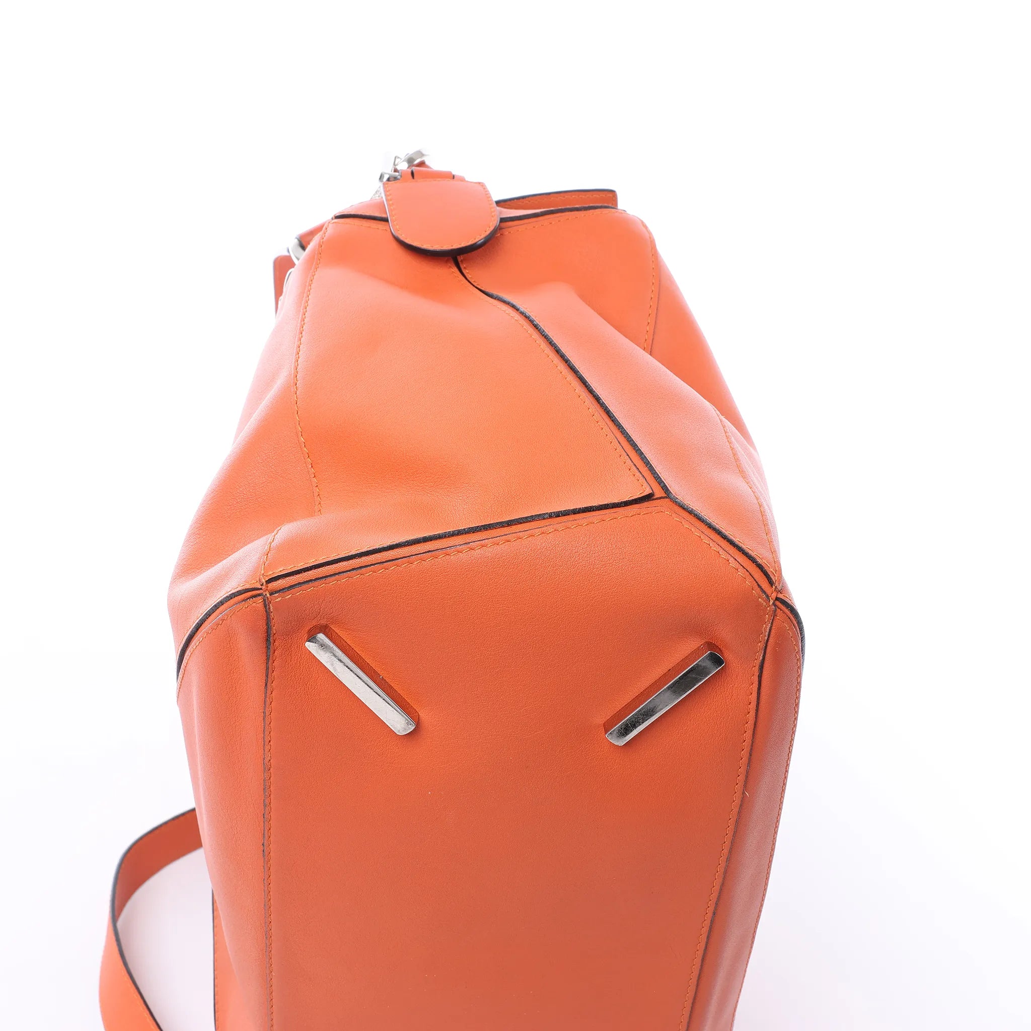 LOEWE Puzzle Large Leather 2Way Handbag in Orange