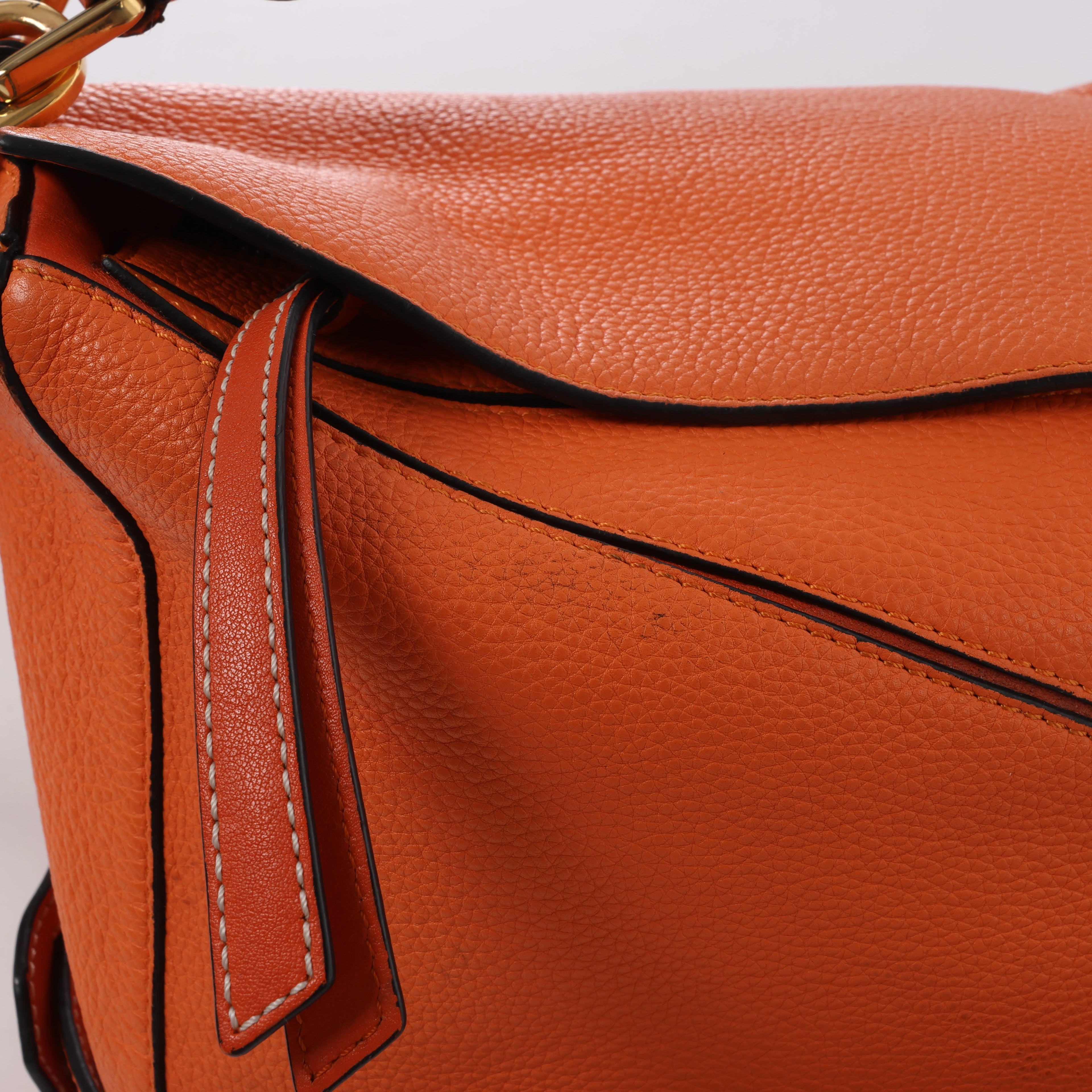 Bolso de mano LOEWE Puzzle pequeño de cuero 2 vías en rosa