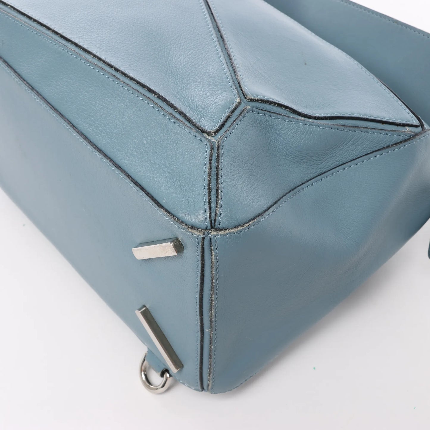 LOEWE Puzzle Medium Leather 2Way Handbag in Blue