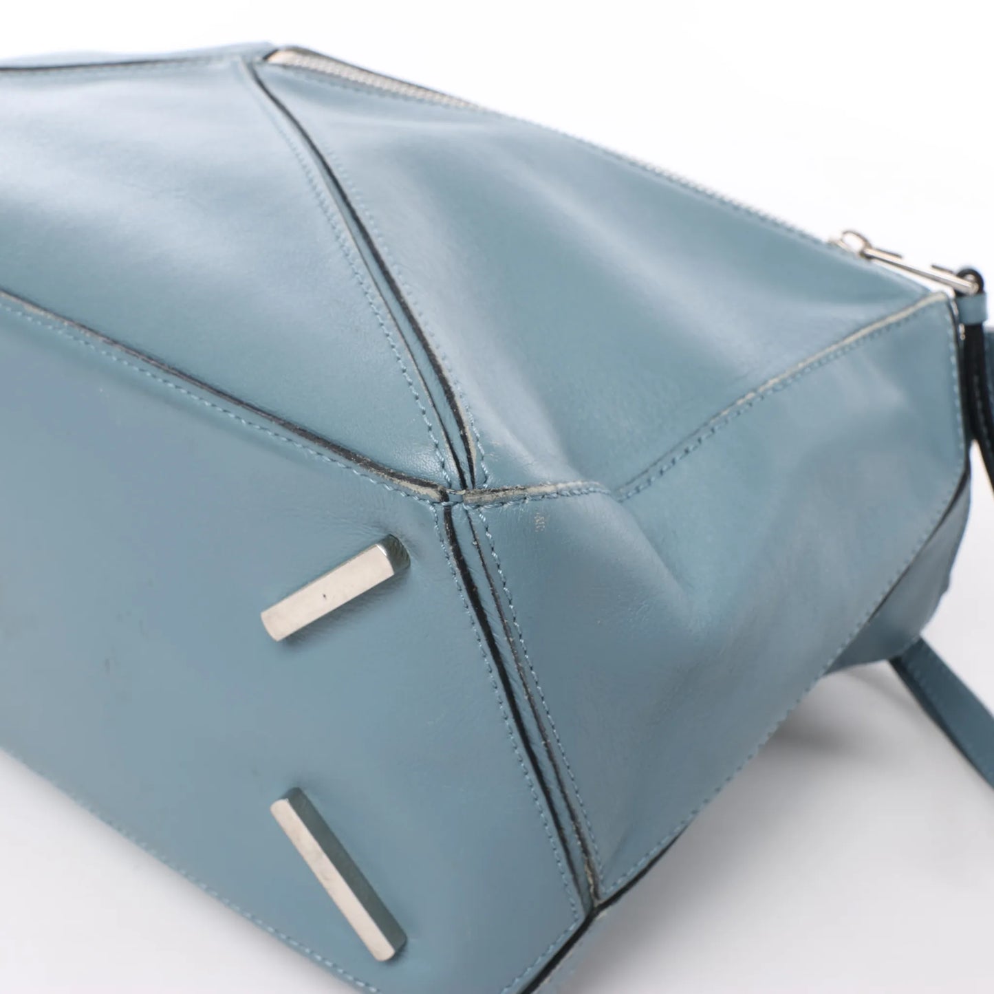 LOEWE Puzzle Medium Leather 2Way Handbag in Blue