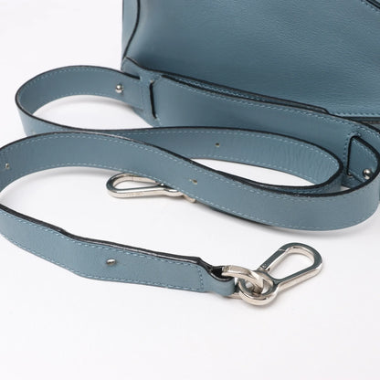 LOEWE Puzzle Medium Leather 2Way Handbag in Blue