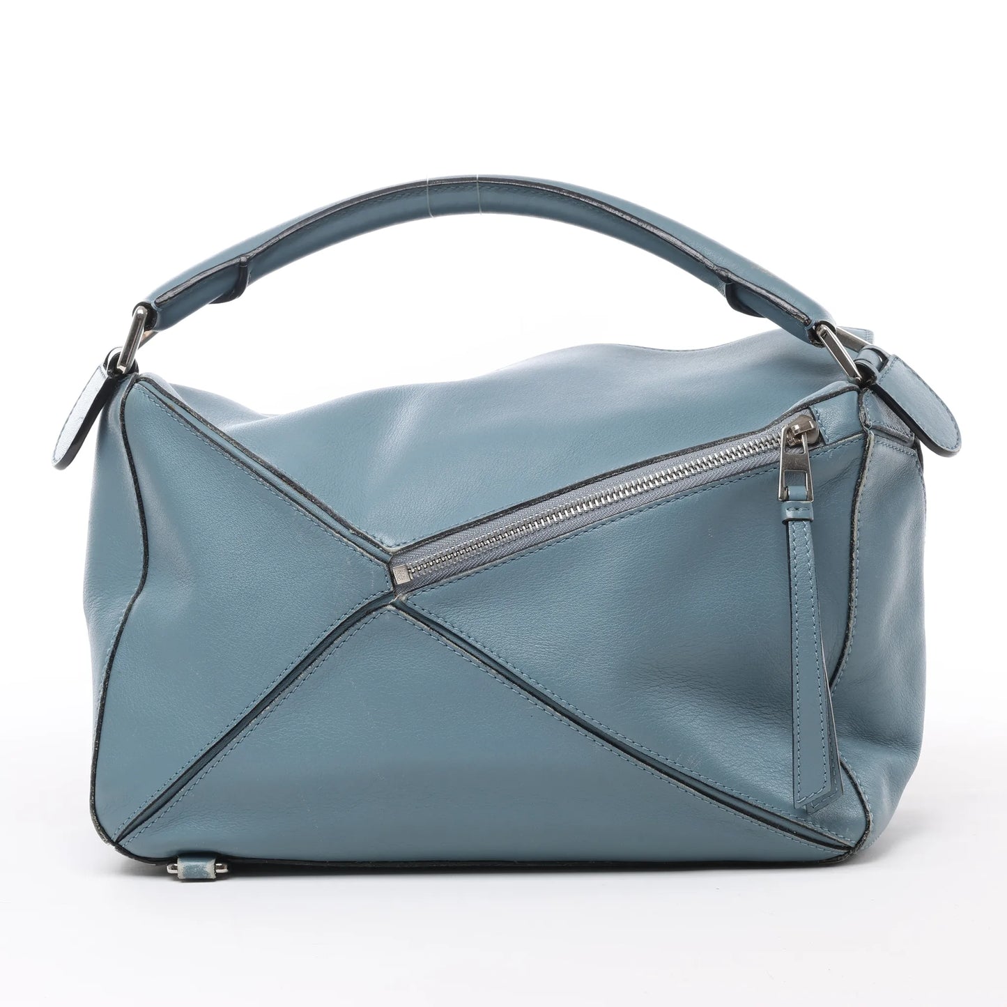 LOEWE Puzzle Medium Leather 2Way Handbag in Blue