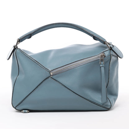 LOEWE Puzzle Medium Leather 2Way Handbag in Blue
