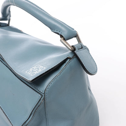 LOEWE Puzzle Medium Leather 2Way Handbag in Blue