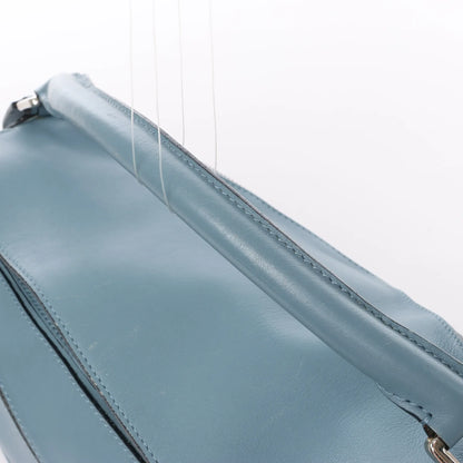 LOEWE Puzzle Medium Leather 2Way Handbag in Blue