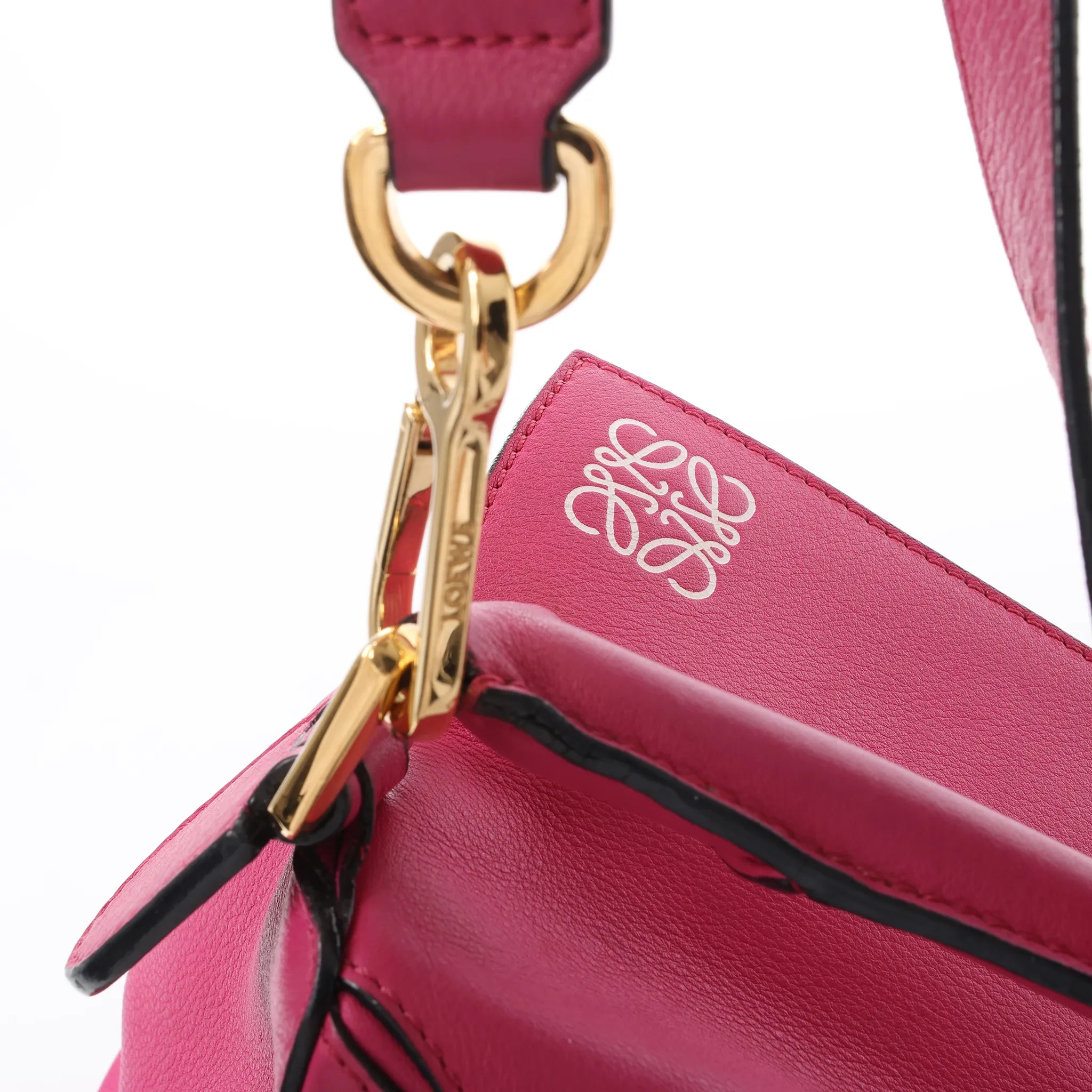 LOEWE Puzzle Medium Leather 2Way Handbag in Pink