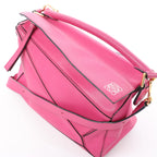 LOEWE Puzzle Medium Leather 2Way Handbag in Pink
