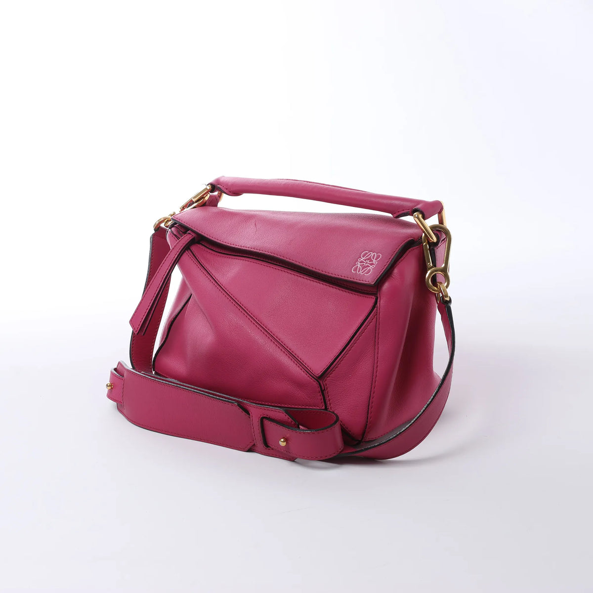 LOEWE Puzzle Small Leather 2Way Handbag in Pink