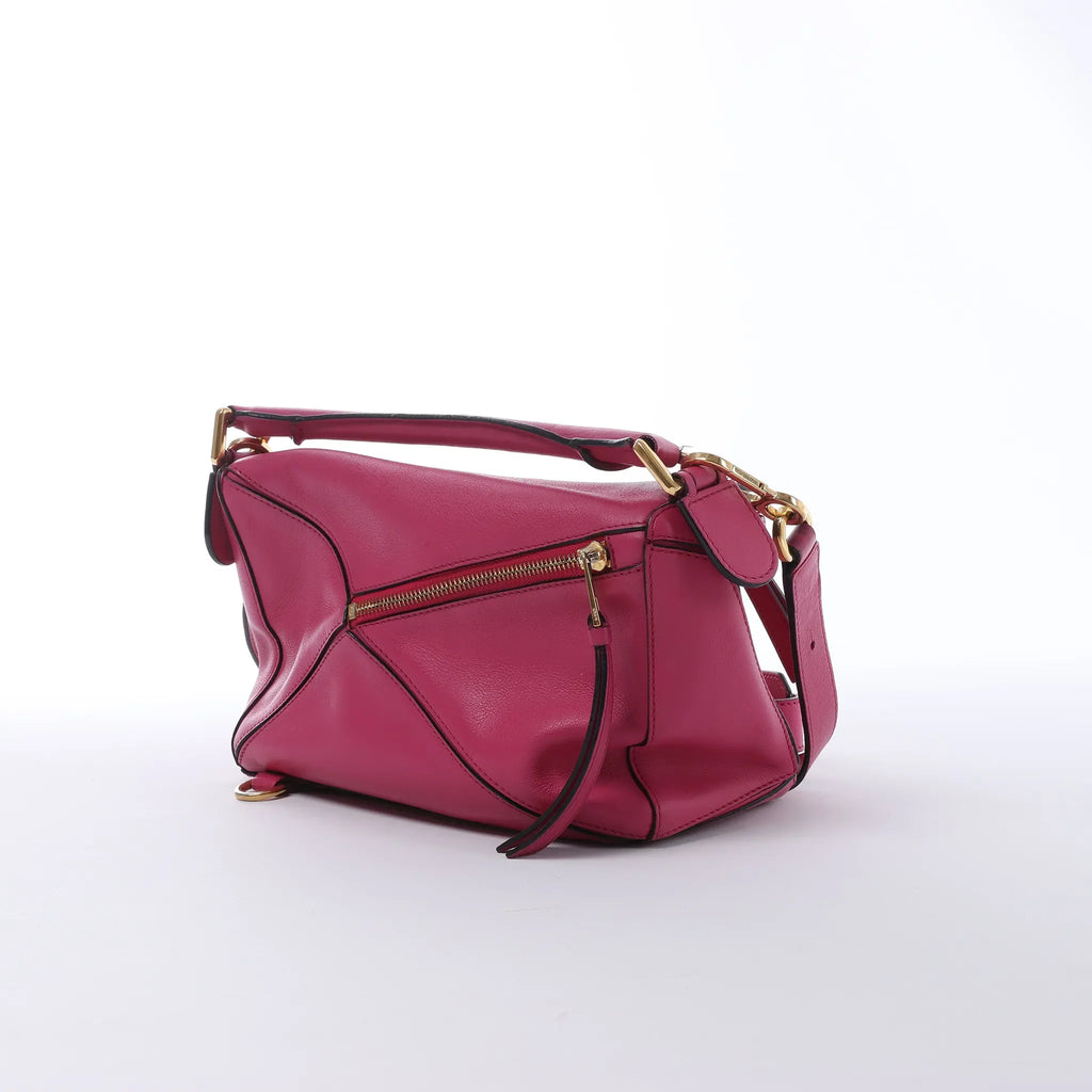 LOEWE Puzzle Small Leather 2Way Handbag in Pink