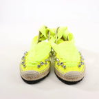 Loewe STARMARK  Bijou Ribbon Strap Fabric Sandals in Yellow 791910, Size 37 EU