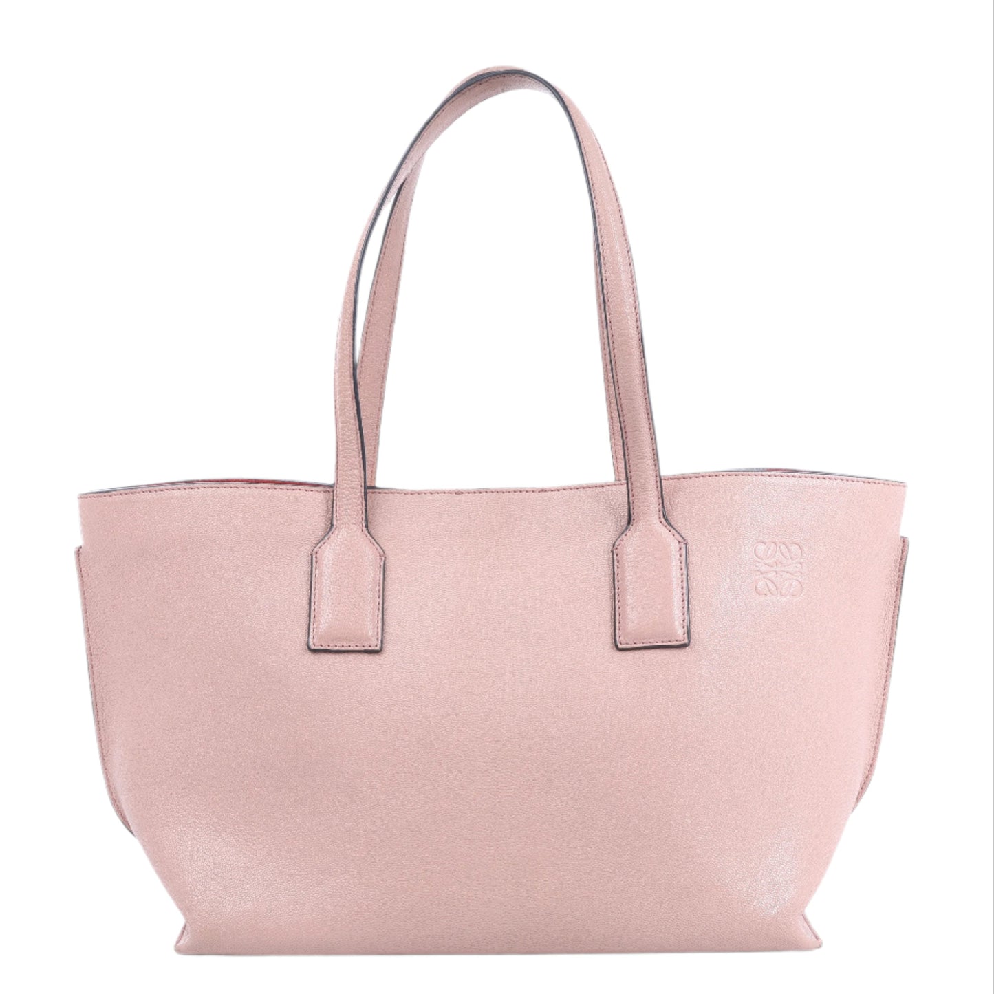 LOEWE T shopper Leather Shoulder Bag in Pink