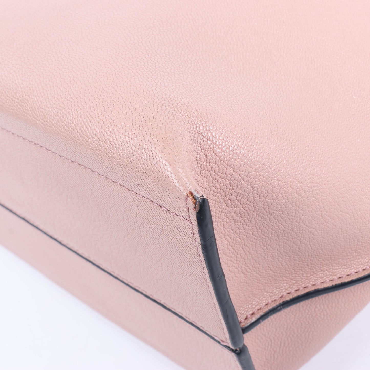 LOEWE T shopper Leather Shoulder Bag in Pink