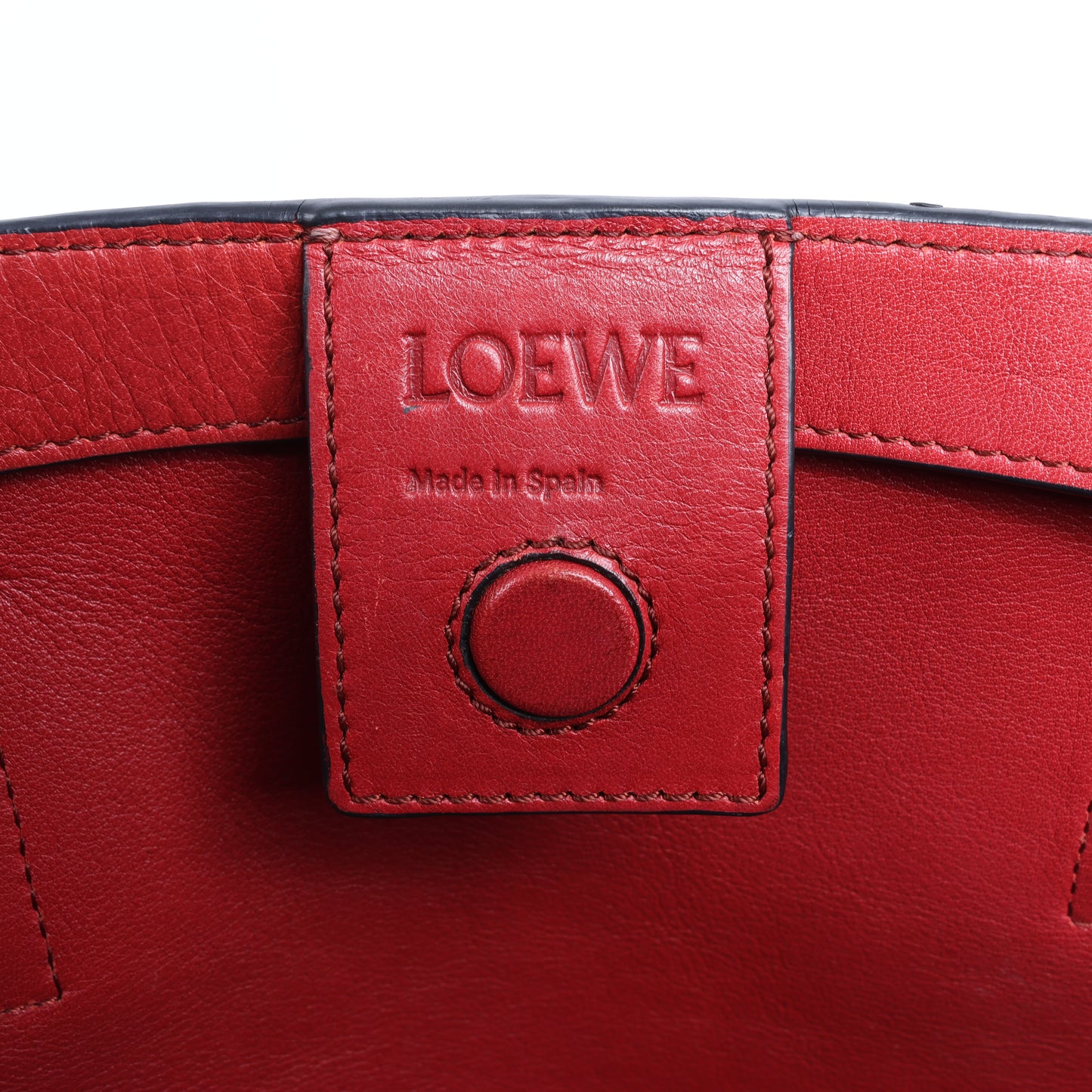 LOEWE T shopper Leather Shoulder Bag in Pink