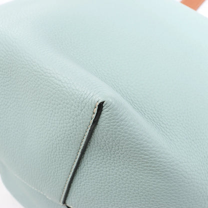 LOEWE Balloon Leather Shoulder Bag in Blue x Brown