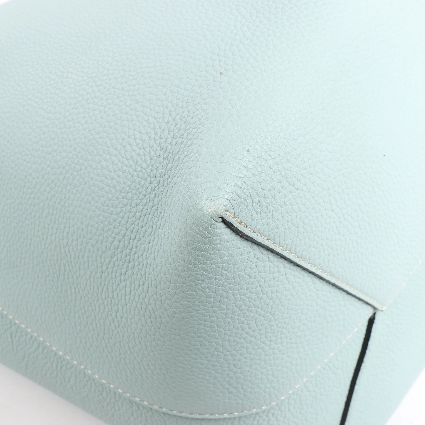 LOEWE Balloon Leather Shoulder Bag in Blue x Brown