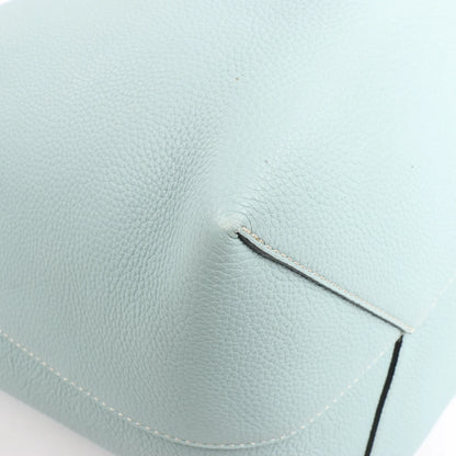 LOEWE Balloon Leather Shoulder Bag in Blue x Brown