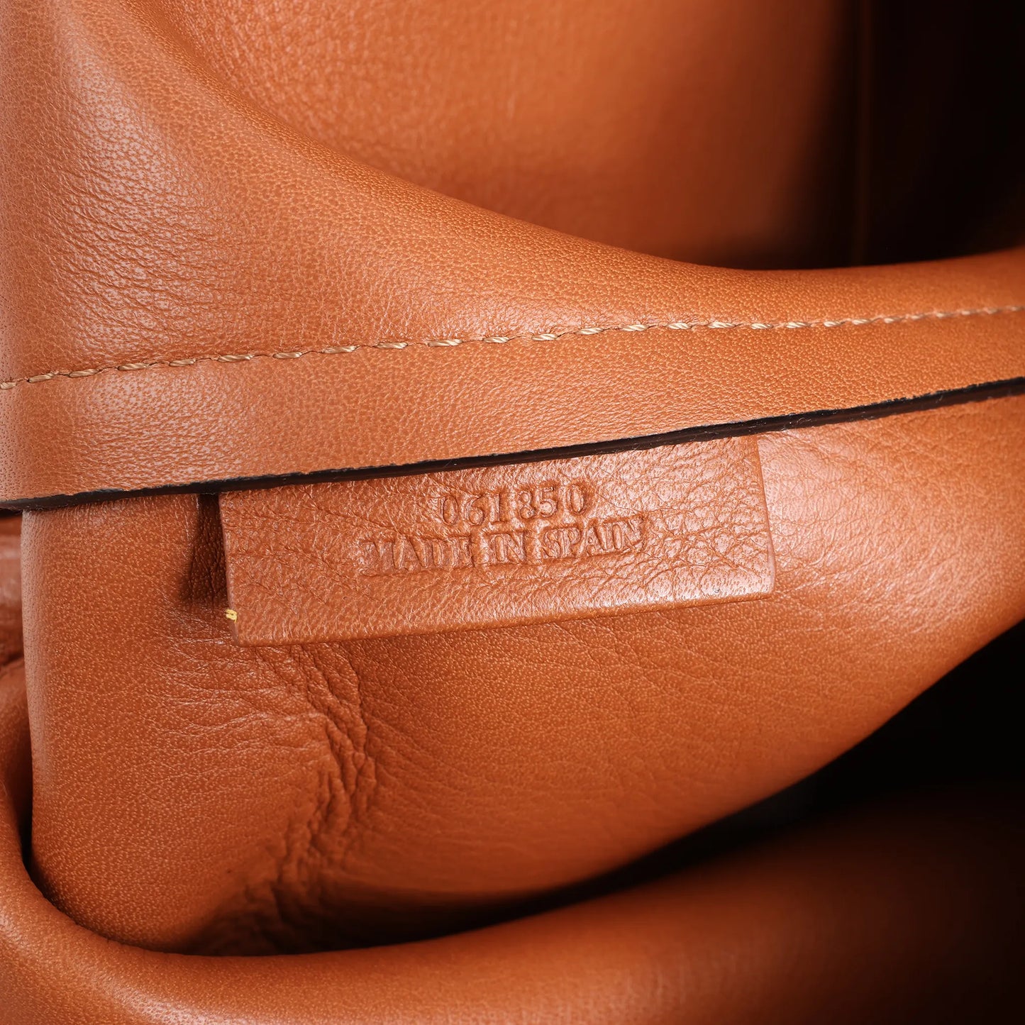 LOEWE Balloon Leather Shoulder Bag in Blue x Brown