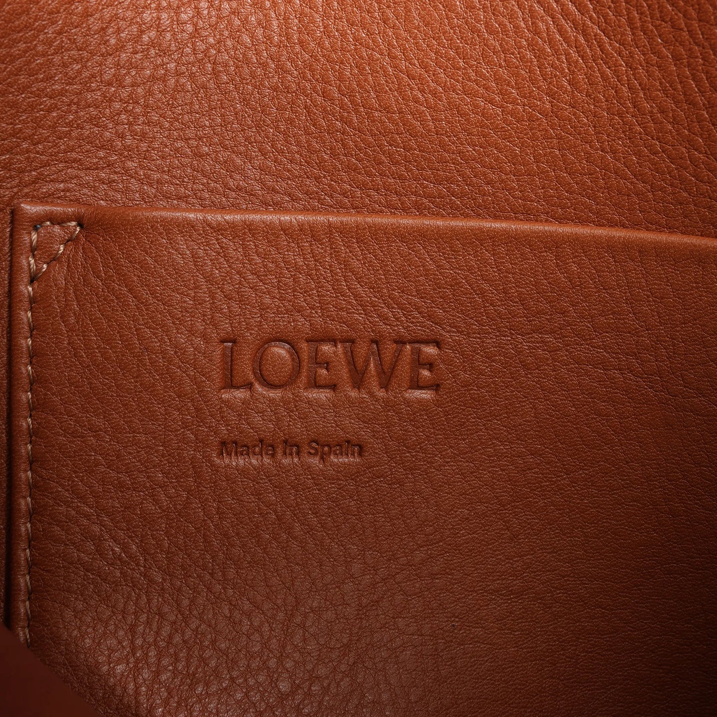 LOEWE Balloon Leather Shoulder Bag in Blue x Brown