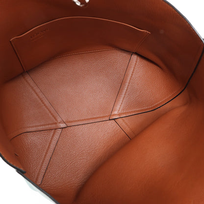 LOEWE Balloon Leather Shoulder Bag in Blue x Brown