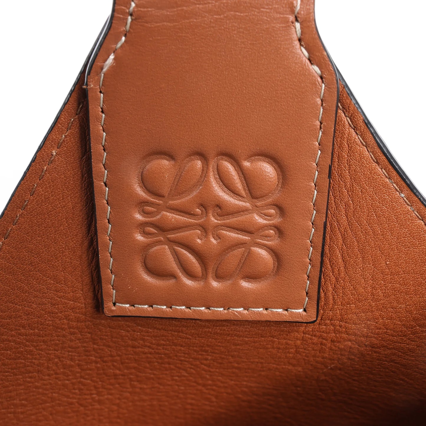 LOEWE Balloon Leather Shoulder Bag in Blue x Brown