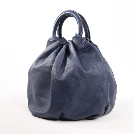Sac à main en cuir LOEWE Bounces bleu marine