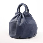 LOEWE Bounces Leather Handbag in Navy Blue